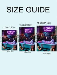 1pc Bộ xương hiện đại trong bồn tắm, Ma trong bồn tắm, NGÂM XƯƠNG CỦA TÔI, CHẾT ĐỂ THƯ GIÃN Nghệ thuật phông chữ trích dẫn đèn neon, Nghệ thuật tường Halloween, Trang trí phòng ngủ, Trang trí phòng khách, Trang trí văn phòng, Trang trí tường phòng ăn, Trang trí nhà bếp, Phòng học, Hành lang, Trang trí ký túc xá, Trang trí phòng tắm, Quà tặng lý tưởng cho bạn bè, Nghệ thuật tường, Trang trí tường, Trang trí nhà cửa, Trang trí phòng, Nghệ thuật tường vải, Áp phích, Nghệ thuật tường có khung, Khung tùy chọn - Nhiều màu - Xem 11