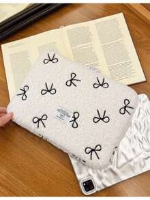 11 英寸、14 英寸、简单卷边、蝴蝶结、线条图案、时尚、轻便、手拿包、笔记本电脑包、平板电脑包教师礼物教师用品教师包感谢老师大学包大学用品返校学校用品教师学校必需品大学生教室笔记本电脑包教室包教师储物袋教室整理袋 - 彩色 - 查看 10