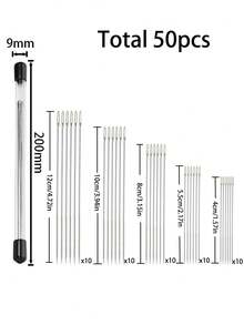 10pcs Ultra-Fine Beading Needles For Jewelry Making - Metal Sewing & Crafting Needles, Ideal For Threading Pearls And Beads, DIY Craft Supplies