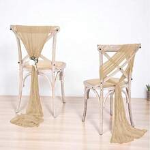 20pcs Gauze Bow Chair Covers, Satin Ribbon Chair Back Decorations For Wedding Aisle, Party, Event - Multicolor - View 8