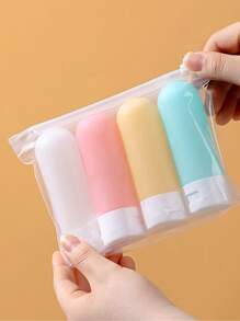 Leak Proof Travel Bottles Set - TSA Approved Refillable Containers For Shampoo & Lotion - Squeezable Toiletries For Airplane Carry On, Gym, And Travel Essentials