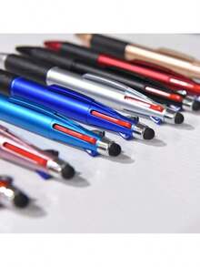 MiSiBao 4-Color Ballpoint Pen Multi Colored Pens In One Medium Point (1.0mm) Touch Screen Stylus, 5-Count - 四色觸控筆 - 查看 10