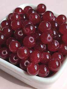 100 Stücke 8mm einfarbige Glasperlen rund für Armband, Halskette, DIY Schmuckherstellung