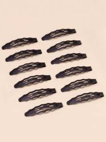 12 Stücke Mädchen einfache schwarze Cut Out Wellen Wort Clips