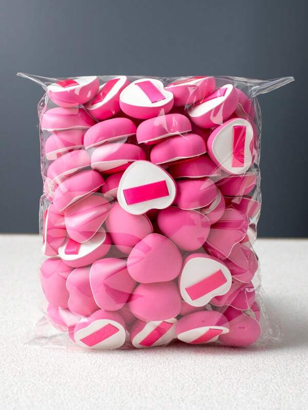 10/20/30 قطعة من إسفنجات المكياج بشكل قلب صغير، مناسبة لأساس المكياج والكونسيلر والبودرة، إسفنجات خلط المكياج بشكل قلب، مثالية للاستخدام بالرطب والجاف