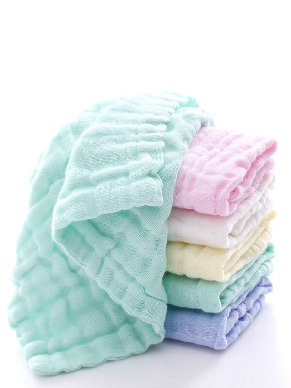 5/10pcs Baby Towel Set - Baby Wipes Small Towels - Soft Newborn Face Towels Suitable For Sensitive Skin - Baby Shower & Bath Supplies