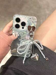 2合1手機殼配件：心形貼紙+掛繩鉤，DIY手機掛繩，金屬合金材質附強效黏膠，適用於手機殼、包包、配件，手工鑰匙圈裝飾，可愛卡通配件 - 彩色 - 查看 4