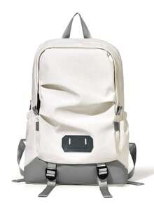 16 Inch High Capacity Casual Business Laptop Backpack - Multi-Compartment Polyester Solid Color School Bag, Suitable For Travling, Outdoor Hiking - Multicolor - View 13