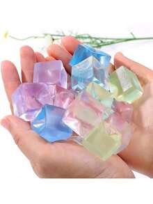冰块挤压玩具/冰块软礼物，万圣节挤压减压，圣诞节礼物/减压果冻/麦芽糖变色心形挤压玩具 - 多色 - 查看 17