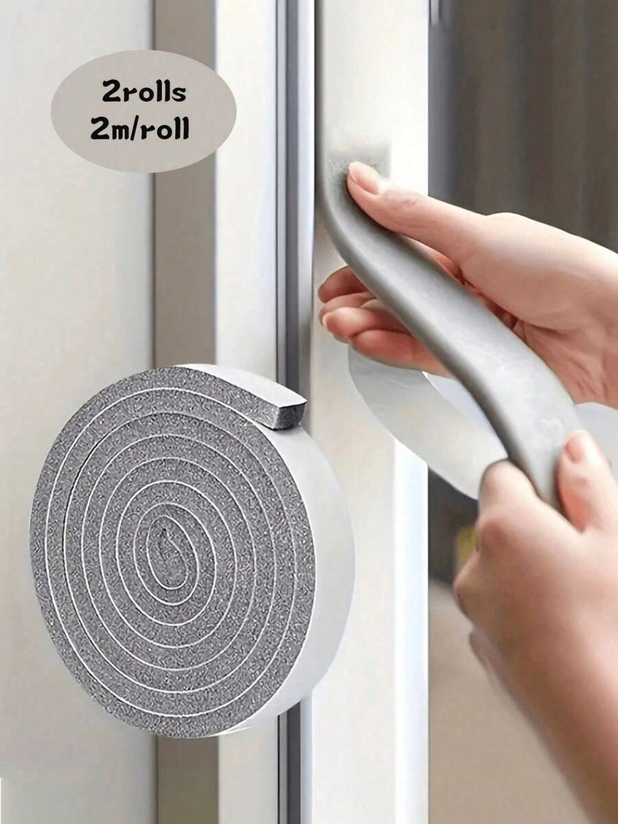 2 Rolls Of Weather Stripping For Doors And Windows, Soundproofing Foam ...