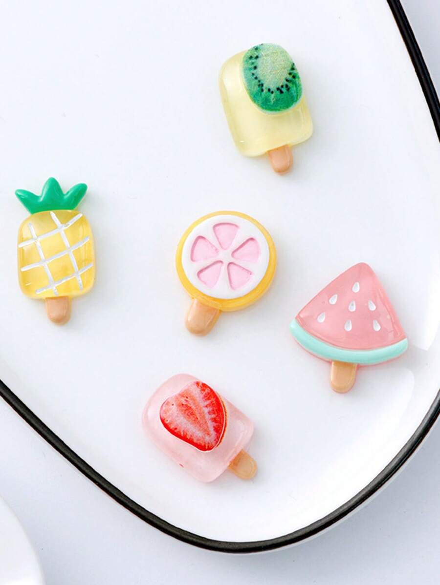 5/10 Stücke kreative transparente Obst Kühlschrankmagnete, bunte Sommer Obst Party, Obst Eis Kühlschrankmagnet, Memo Board Whiteboard Dekorationsmagnete, geeignet für Geburtstagsparty, Hochzeit, Heim Dekoration Aufkleber