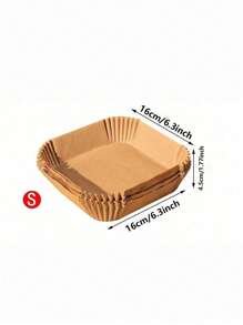 200pcs/Pack Air Fryer Paper Liners, Oil Absorption Sheets, Baking Parchment, Round Paper Dishes For Home Cooking