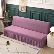 Futon Slipcovers - Light Purple-skirt Style - View 10
