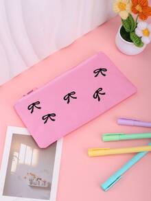 1 件，高端铅笔盒，涤纶材质，尼龙拉链，蝴蝶结图案，大容量，便携式铅笔袋，学校用品，情人节，万圣节，感恩节，返校季，生日特别礼物，可爱的铅笔盒，铅笔袋，书包，学校用品，返校