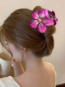 1 pieza de Pinza para el cabello con forma de flor de lirio estilo bohemio, pinza para el cabello con forma de flor como regalo del Día de San Valentín