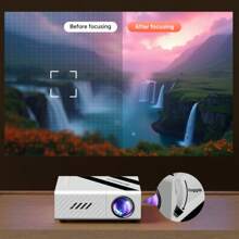 [Neu Verbessert] Tragbarer Smartprojektor 1080P, geeignet für Heimkino und Outdoor Camping, für den Innenbereich, Büronutzung, desktop montierbar - perfektes Weihnachts- und Valentinstaggeschenk, kompatibel mit USB, AV, Smartphone, Tablet usw., mit dem Sie einfach ein privates Kino und eine praktische Arbeitsumgebung schaffen können