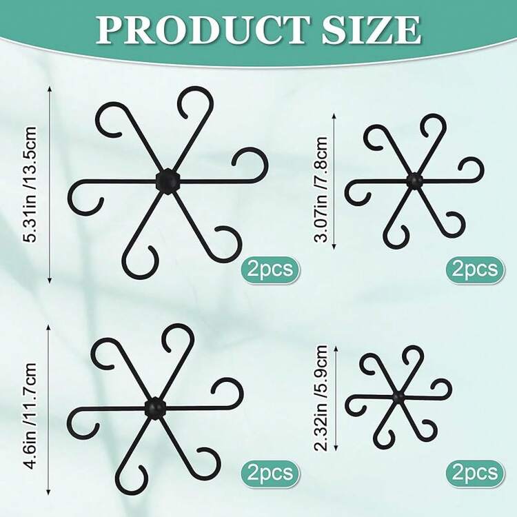 BOXOB 4pcs Plant Stem Support, Plant Stem Holder with