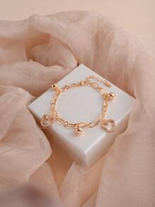 1pc Fashionable Hollow Mouse Zirconia Pendant Bracelet, Versatile For Women Everyday Wear