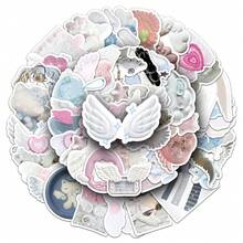 50pcs Princess Theme Stickers, Beautiful And Practical, Including Cookie Stickers, Bow Stickers And More, Highly Decorative, Waterproof Vinyl Material, Suitable For Water Bottles, Guitars, Luggage, Phone Cases, Laptops, Skateboards And More, Perfect Gift - Multicolor - View 4
