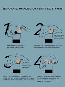 2/3/4 Peças Sutiãs Invisíveis Adesivos em Formato de Manga - Sutiãs de Silicone Sem Alças com Efeito Push-Up para Vestidos Sem Costas, Almofadas Autoadesivas Respiráveis e Reutilizáveis para Levantar o Busto, Amigáveis com a Pele