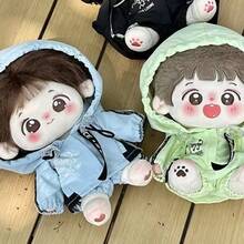 20cm Doll Outfit Hooded Sweatshirt Set, Doll Clothes Suit Without Attributes Plush Doll Changeable Outfit, Suitable For 20cm Doll Party (Clothes Only, No Doll, No Shoes) - Multicolor - View 10