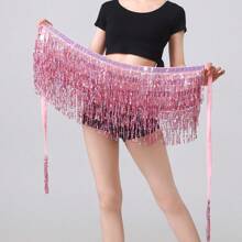 1 szt Damski Cekin Spódnice Brokat Taniec brzucha Biodro Spódnice Frędzle Szaliki Zachwycać się Spódnice Zawinąć Impreza Kostium Dama Seksowny Taniec brzucha Biodro Szaliki