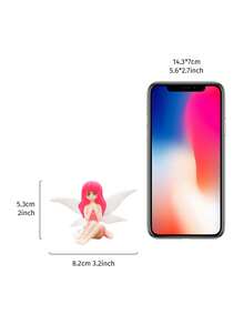 1 件/4 件卡通可爱带翅膀仙女花园装饰，彩色树脂材质家居花园装饰品，适用于微景观造型和盆栽装饰