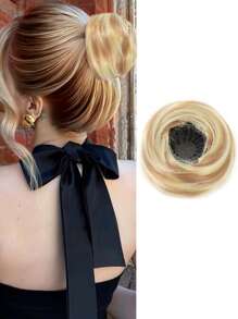 Elegant Women's Bun Hairpiece Hair Extension, 3inch Stretchable Hair Clip Synthetic Wig , High-Temperature Fiber, Versatile For All Hair Types, Secure Fit Design, Hair Accessories Suitable For All Women's Daily Wear And Gatherings