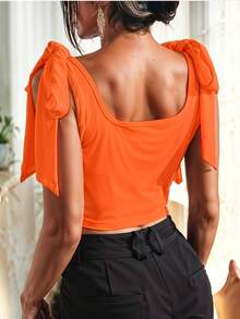 Women Tops - Orange - View 4