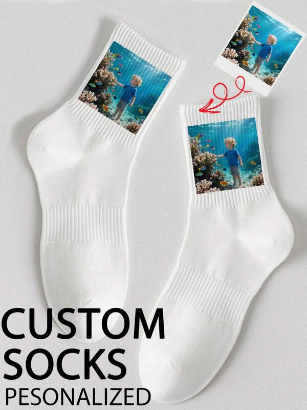 1 paire de chaussettes d'équipe personnalisées, chaussettes avec visage personnalisé, chaussettes de couple, chaussettes avec photo personnalisée, chaussettes imprimées personnalisées, chaussettes avec visage drôle personnalisé, chaussettes avec image personnalisée, mettez n'importe quel visage sur les chaussettes, cadeau d'anniversaire, cadeau de la Saint-Valentin, cadeau de mariage