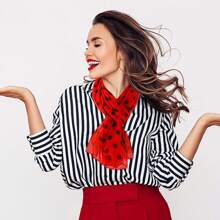 E-Clover Herebuy - Unique Women's Floral Scarves: Chiffon Flowers & Birds Printed Scarf