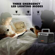 Hepway Portable Solar Power Bank,( Peak 600W )230.4Wh Portable Power Station, Large Capacity Power Charger Lithium Battery Fast Charging With AC Outlets 300W , P300 Solar Generator For CPAP RV Travel Outdoor Camping Charging Station & Home Emergency Power Chager Backup Power - US A Type Plug(110-127V) - View 8