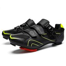 新款男士专业骑行鞋，男士专业自行车鞋；热销，男士 SPD 公路自行车鞋，户外骑行运动鞋，时尚涂鸦设计，防滑耐磨，徒步鞋，训练鞋，自行车鞋 - 黃色 - 查看 3