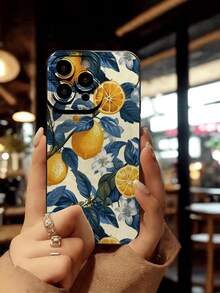 Étui de téléphone antichoc peint avec des feuilles bleues et des citrons, compatible avec l' et la version internationale de Redmi, pas la version domestique - Multicolore - Voir 1