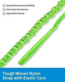 Kayak Paddle Leash Stretchable Strap Lanyard Rope For  Kayaking Boating Canoeing Fishing Pole Rod 4-7 Feet - Green - View 4