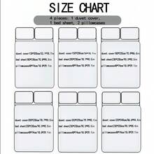 4件套灰色柔软床上用品套装（1个羽绒被套，1张床单，2个枕套），适合所有季节 - 深灰色 - 查看 3