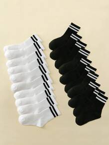 20 pares de calcetines cortos para niños, calcetines de malla, calcetines deportivos, calcetines escolares, versátiles y casuales, apropiados para niños y niñas de 1 a 3 años, de 3 a 8 años y de 8 a 14 años, para usar en primavera/verano