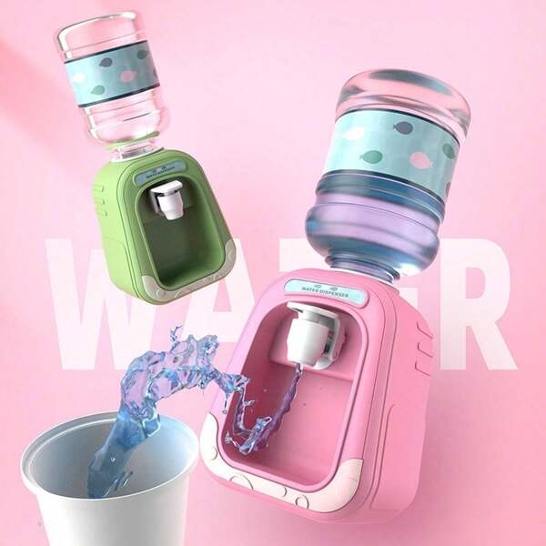 1 set de distributeur d'eau miniature simulé, convenant pour la maison, les jouets et la décoration des poupées. Matériau PP de haute qualité. Distributeur d'eau pour jouets | Design mignon | Plastique