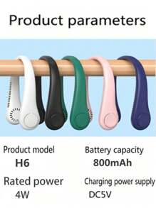 Portable Neck Fan, USB Rechargeable Neck Fan With 3 Wind Speeds Adjustable, For Office, Sports, Women, Men, Adults, Outdoor, Holiday Essential