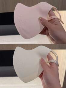 1pc The Brand-New Ice Silk Mask For Summer, A Thin And Three-Dimensional Sun Protection Face Mask With Ultraviolet Breathability And Sun Protection, Is Cute For Women
