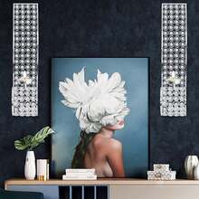Crystal Candle Sconces For Wall Metal Tea Light Candle Holders Wall Decor For Living Dining Room Bedroom Centerpiece Gifts, Set Of 2 - Silver - View 7