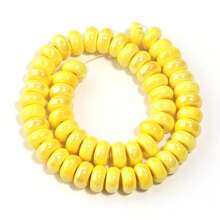 1 Strand Of Approx. 55pcs Ceramic Flat Round Abacus Beads, Multi-Color, Fashion Casual Cute Handmade DIY Craft Loose Beads, Suitable For Making Bracelets, Necklaces, Jewelry, Pendants, Decorations & Accessory Beads