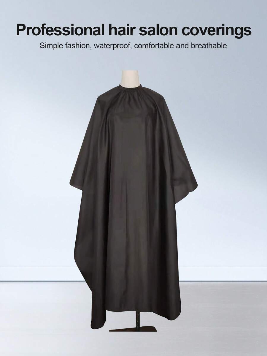 1pc Professional Salon Hair Cutting Cloth, Hair Salon Barber Hairdressing Cape, Hair Styling Hairdresser Apron, Non-Stick Hair Cutting Gown, Back To School, Travel Holiday Essentials, Hair Accessories For Women, Slick Back Brush, Barber Accessories, Hair Dryer, Hair, Barber, Hair Tools, Hair Products - Black - View 1