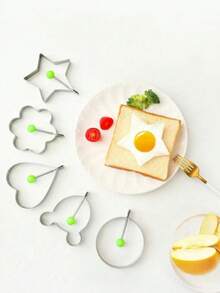 4pcs Or 1pc Stainless Steel Egg Rings, Pancake Molds - Egg Shaped For Frying Pan, Stainless Steel Pancake Molds For Pancakes And Fried Eggs, Kitchen Accessories, Egg Molds, Fried Egg Molds, DIY Fried Egg Molds, Creative Egg Molds, Egg Tools, Egg Steamer, Egg Ring Molds For Cooking, Stainless Steel Ring Molds, Bread Molds, Kitchen Accessories (Random Color & Style) - Multicolor - View 4