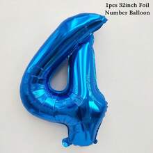 บอลลูนตัวเลขขนาดใหญ่สีน้ำเงิน 16/32 นิ้ว บอลลูนยักษ์ บอลลูนงานปรอม บอลลูนฟอยล์เฮลิยูมไมลาร์ขนาดใหญ่สำหรับตกแต่งงานวันเกิด/งานแต่งงาน/ครบรอบ, บอลลูนตัวเลขสีน้ำเงินเลข 0 ถึง 9 บอลลูนเฮลิยูมตกแต่งงานวันเกิด อุปกรณ์ตกแต่งงานแต่งงานที่สามารถเป่าลมได้ - R4-สีน้ำเงินบริสุทธิ์ - ดู 18