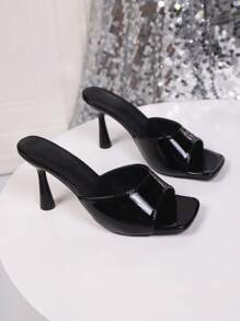 نعال كعب رفيع للسيدات، كعب ضيق جديد لفصلي الربيع والصيف ، أنيقة وحسّاسة مفتوحة الأصابع للسيدات