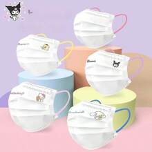Sanrio Sanrio 20/40pcs Hello Kitty 3D Stereo High Definition Sanrio Cartoon Cute Kitty Printed Disposable Breathable 3-Layer Protection Masks For Women