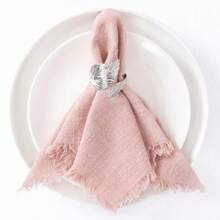 Handmade Cloth Napkins 17x17 Inch Napkins With Tassel Rustic Bulk Dinner Napkins For Wedding Party Baby Shower Holiday Decoration