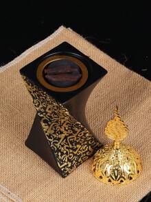 Bộ 1 lư hương trang trí phòng ngủ sáng tạo, nắp kim loại kiểu Trung Đông, máy khuếch tán tinh dầu, hộp đuổi muỗi chống cháy, trang trí nhà cửa, phòng ngủ, phòng tập yoga, cắm trại, sân vườn, hiên nhà, đạo cụ bữa tối lãng mạn dưới ánh nến cổ điển, vật trang trí. - màu đen - Xem 5