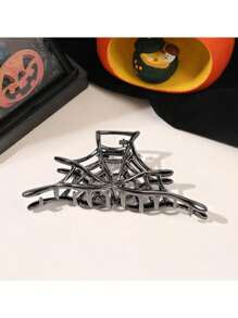 1pc Spider Web Hair Claw Clip Alloy Metal Hair Accessory With Minimalist Design, Cute Oval-Shaped Hair Clasp, Solid Color, Suitable For Age 14+, Halloween Theme - Single Piece Halloween Hair Accessories DIY Hair Styling Tools Y2k Skincare Goth Travel Essentials Pens Charms Sweats Hair Brush, Hair Accessories, Hair Tools, Curly Hair Accessory, Fall,Travel,Hair Tools,Accessories Women,Hair Stuff,Fall,Hair Accessories Women,Hair Accessory Women,Hair Tools,Hair Stuff,Stuff,Beauty Accessories,Gifts,Travel,Gifts For Women,Hair Stuff,Stocking Stuffers